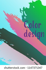 Vector watercolor background. Modern abstract background with multicolored brush strokes. Template of design. Suitable for the design of banners, posters, booklets, reports, magazines. EPS 10.