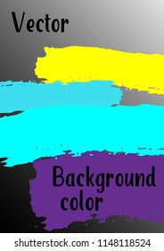 Vector watercolor background. Modern abstract background with multicolored brush strokes. Template of design. Suitable for the design of banners, posters, booklets, reports, magazines. EPS 10.