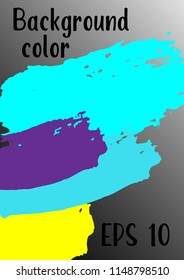Vector watercolor background. Modern abstract background with multicolored brush strokes. Template of design. Suitable for the design of banners, posters, booklets, reports, magazines. EPS 10.