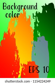 Vector watercolor background. Modern abstract background with multicolored brush strokes. Template of design. Suitable for the design of banners, posters, booklets, reports, magazines. EPS 10.