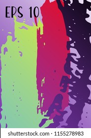 Vector watercolor background. Modern abstract background with multicolored brush strokes. Template of design. Suitable for the design of banners, posters, booklets, reports, magazines. EPS 10.