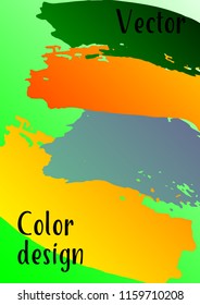 Vector watercolor background. Modern abstract background with multicolored brush strokes. Template of design. Suitable for the design of banners, posters, booklets, reports, magazines. EPS 10.