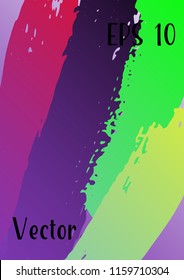 Vector watercolor background. Modern abstract background with multicolored brush strokes. Template of design. Suitable for the design of banners, posters, booklets, reports, magazines. EPS 10.