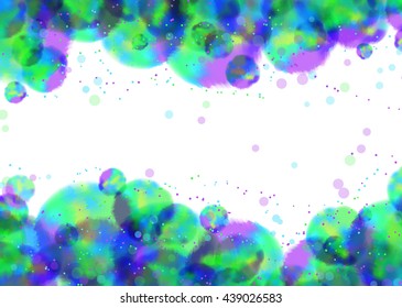 Vector watercolor background in a rainbow colors. 