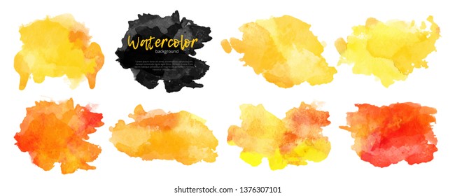 Vector watercolor background. Real watercolor texture. Watercolor splashes and dots texture. Artistic handdrawn background.