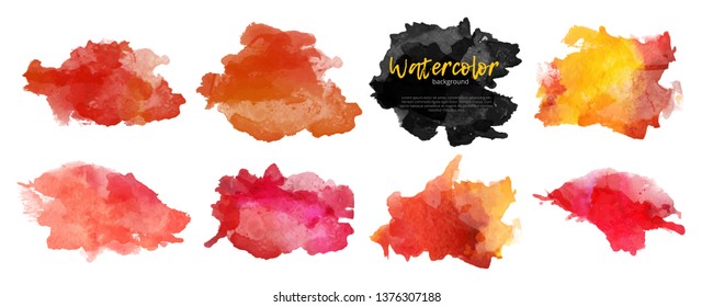 Vector watercolor background. Real watercolor texture. Watercolor splashes and dots texture. Artistic handdrawn background.