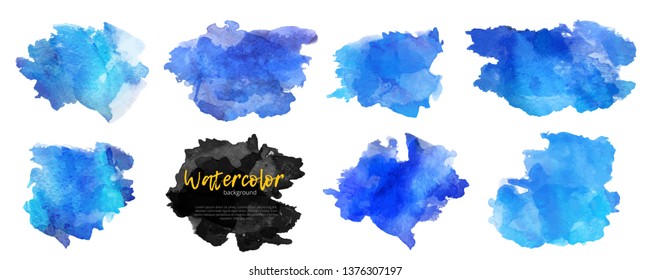 Vector watercolor background. Real watercolor texture. Watercolor splashes and dots texture. Artistic handdrawn background.