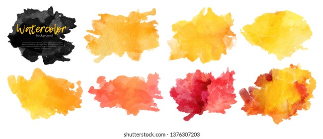 Vektor-Aquarell-Hintergrund. Echtes Aquarell. Aquarell spritzt und Punkte Textur. Künstlerischer, handgezeichneter Hintergrund.