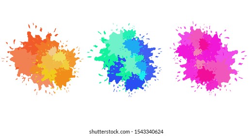 Vector watercolor background. Real watercolor texture. Watercolor splashes and dots texture. Artistic hand drawn background.