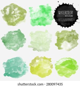 Vector watercolor background. Real watercolor texture. Watercolor splashes and dots texture. Artistic handdrawn background.