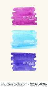 Vector Watercolor Background. Set Watercolor  elements for design and text