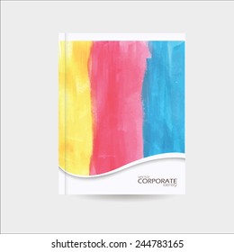 Vector watercolor background set for textures and backgrounds. Composition for scrapbooking. Set of colorful watercolor abstract hand drawn backgrounds