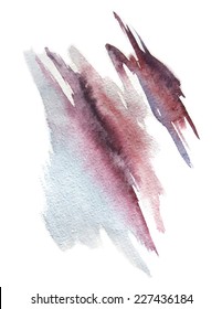 Vector watercolor background with splashes and brushstrokes