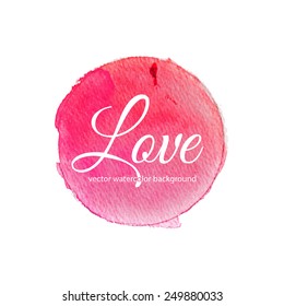Vector watercolor background with splashes and brushstrokes
