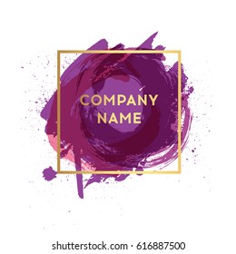 Vector watercolor background. Watercolor splashes and dots texture. Artistic hand drawn background. Paint splat.