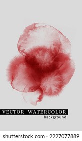 Vector watercolor background for text with red blots.