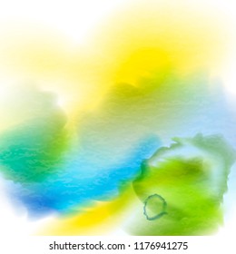 Vector watercolor background with texture of watercolor paper.  The illustration contains transparency and effects. EPS10
