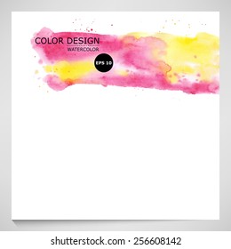 Vector watercolor background for textures and backgrounds. Abstract watercolor background.