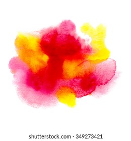 Vector watercolor background for textures and backgrounds. Abstract watercolor background. Hand drawn watercolor backdrop, stain watercolors colors on wet paper.