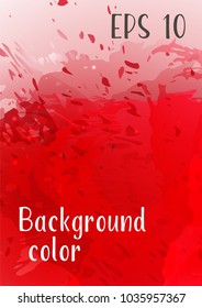 Vector watercolor background.Modern abstract background with splashes of watercolor paint. Template of design. Suitable for banner design, poster, booklet, report, journal. EPS 10.