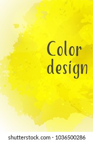Vector watercolor background.Modern abstract background with splashes of watercolor paint. Template of design. Suitable for banner design, poster, booklet, report, journal. EPS 10.