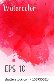 Vector watercolor background.Modern abstract background with splashes of watercolor paint. Template of design. Suitable for banner design, poster, booklet, report, journal. EPS 10.
