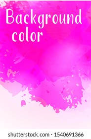 Vector watercolor background.Modern abstract background with splashes of watercolor paint. Template of design. Suitable for banner design, poster, booklet, report, journal. EPS 10.