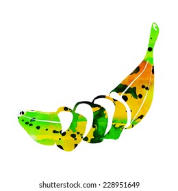 vector watercolor banana