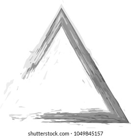 Vector Watercolor Black Splash. Triangle color shape.