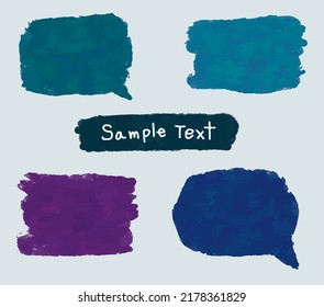 Vector - watercolor blank speech bubble dialog. 