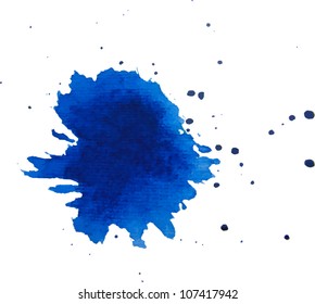 vector watercolor blot isolated