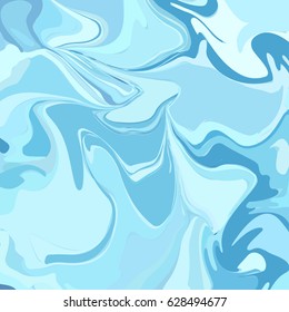 Vector Watercolor Blue Background. Abstract Art Hand Paint