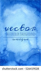 Vector Watercolor blue and purple splash background