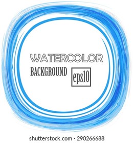 Vector watercolor blue swirl background.Vector abstract background for banner, card, poster, identity,web. Abstract banner paints.