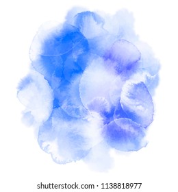 Vector watercolor blue texture background