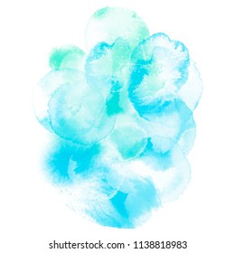 Vector watercolor blue texture background