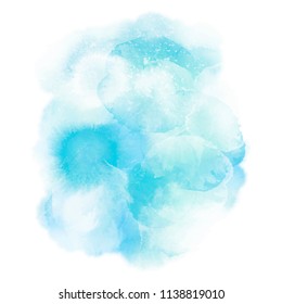 Vector watercolor blue texture background