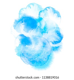 Vector watercolor blue texture background