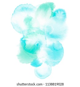 Vector watercolor blue texture background