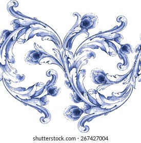 Patrón de textura azul de color de agua vectorial.Se puede utilizar un patrón sin soldadura para papel tapiz, rellenos de patrón, fondo de página web, texturas de superficie