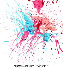 Vector watercolor bright flowing splash. Modern abstract background for a stylish cover, card, invitation, business card and banner