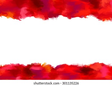 vector watercolor bright red background isolated on white
