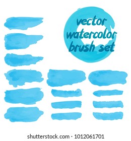 vector watercolor brush set