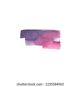 Vector watercolor brush Stroke, stains and blots