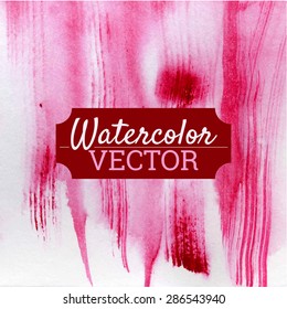 Vector watercolor brush strokes background with smudges 