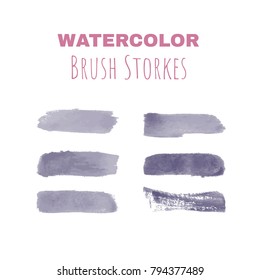 Vector watercolor brush strokes for hand drawn designs