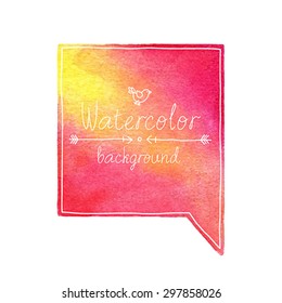Vector Watercolor bubble with place for text.