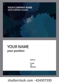 Vector watercolor business card pattern