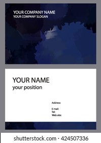 Vector watercolor business card pattern