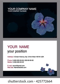 Vector watercolor business card pattern